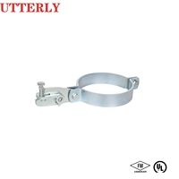 Collier de serrage pour tuyau en acier au carbone galvanisé UTT20 certifié UL FM CE, robuste, pour système de renforcement sismique et d'incendie