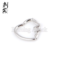 Anting-anting gelang daith bentuk hati dengan zircon kuningan, desain cakar, untuk pernikahan romantis, perhiasan tubuh.