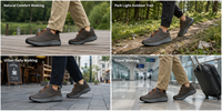 Chaussures de marche unisexes respirantes et confortables pour l'extérieur, à lacets, légères, décontractées, antidérapantes, toutes saisons