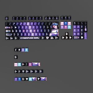 Teclas de Teclado Mecânico Magnéticas Personalizadas em PBT com Tema de Anime, Luminosas, DIY, em Inglês - Product Image 5