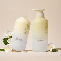 Bouteille pompe PET 500 ml à épaule inclinée pour lotion, shampoing, gel douche, sérum de soin, avec logo personnalisé, rechargeable, anti-fuite, distributeur 28 mm