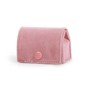 Travel-Friendly Luxury Envelope Flap Suede Jewelry <b>Bag</b> Pouch Fashionable Magnet Button Closure Ring Earrings <b>Stud</b> Box - Product Image 4