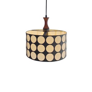 French Retro Minimalist Style Chandelier Black Walnut Polka Dot Design Vintage Lighting Fixture for <b>Dining</b> Room Pendant <b>Lights</b> - Product Image 6