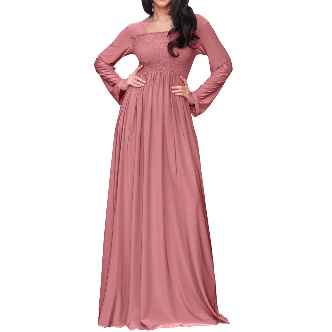 Vestidos largos Mujeres Maxi Casual Ladies Modest Casual Dress For Women Ladies From China