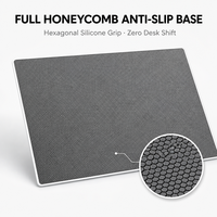 Tapis de souris de jeu en verre trempé avec logo de marque personnalisé, surface lisse et rapide, base antidérapante en silicone pour l'e-sport