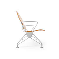 Chaise d'aéroport ergonomique moderne en bois avec accoudoirs, 3 places, pour une utilisation confortable dans les halls de banques, les hôpitaux, les gares routières