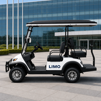 Voiturette de golf électrique compacte LIMO G2+2, carrosserie courte 2560 mm, moteur AC 5 kW pour le transport en club de surf, 48 V 150 Ah LFP OEM ODM
