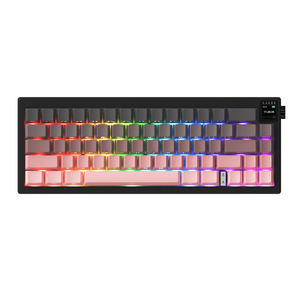 Ak650 Switch (side-printed Black-<b>pink</b> Gradient) Tri-mode W/ Oled Display Rgb Diy <b>Mechanical</b> <b>Keyboard</b> Ak650 Switch ( - Product Image 1