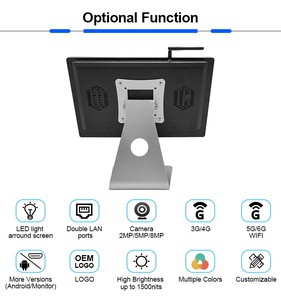 Giá đỡ màn hình máy tính để bàn, vỏ kim loại, màn hình LCD 15/15.6 inch, máy tính để bàn All-in-One cảm ứng, chip i3 i5 i7 i9 - Product Image 3