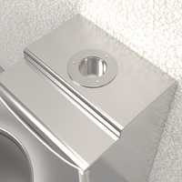 Cuvette de toilette à pisse monobloc en acier inoxydable de style américain pour la prison publique