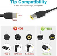Adaptor Daya AC Pengganti Charger Laptop 65W untuk Lenovo Thinkpad