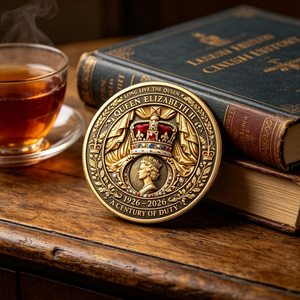 Moneda Conmemorativa Personalizada del Día de la Reina Isabel <span class=keywords><strong>II</strong></span>, Chapada en Oro, Fabricante de Monedas de Recuerdo Metálicas OEM - Product Image 1