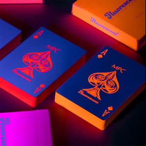 रात के समय पार्टी मनोरंजन के लिए uv प्रतिक्रियाशील डिजाइन के साथ सेट चमकदार फ्लोरोसेंट पोकर डेक के लिए डार्क प्ले कार्ड में चमक - Product Image 5