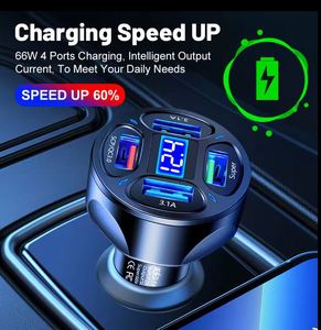 Chargeur de voiture multifonctionnel 2024 avec 4 ports USB QC3.0+3.1A, chargeur de voiture USB, charge super rapide - Product Image 2