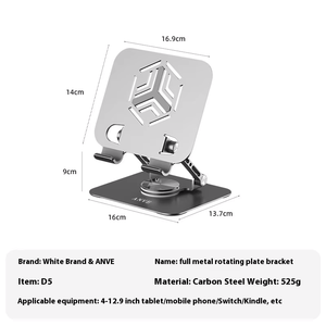 Soporte de Escritorio Plegable y Giratorio para Laptop, Tablet y PC, Totalmente Metálico, Ajustable y Portátil, Compatible con <span class=keywords><strong>iPad</strong></span>, Color Gris, Modelo 2026 - Product Image 6