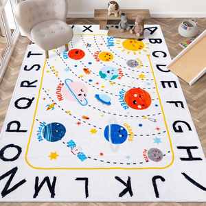 Tapis de jeu en velours extra large, ultra doux, épais de 1,3 pouces, tapis de jeu pour bébé, sûr pour bébé et antidérapant, tapis de jeu pour le temps passé sur le ventre, tapis de ramper - Product Image 1