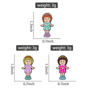 Broche de Esmalte de Bonecas Fofas dos Anos 90, Brinquedos Personalizados para Crianças, Distintivo de Lapela de Desenho Animado, Presente Engraçado para Amigos e Crianças - Product Image 6