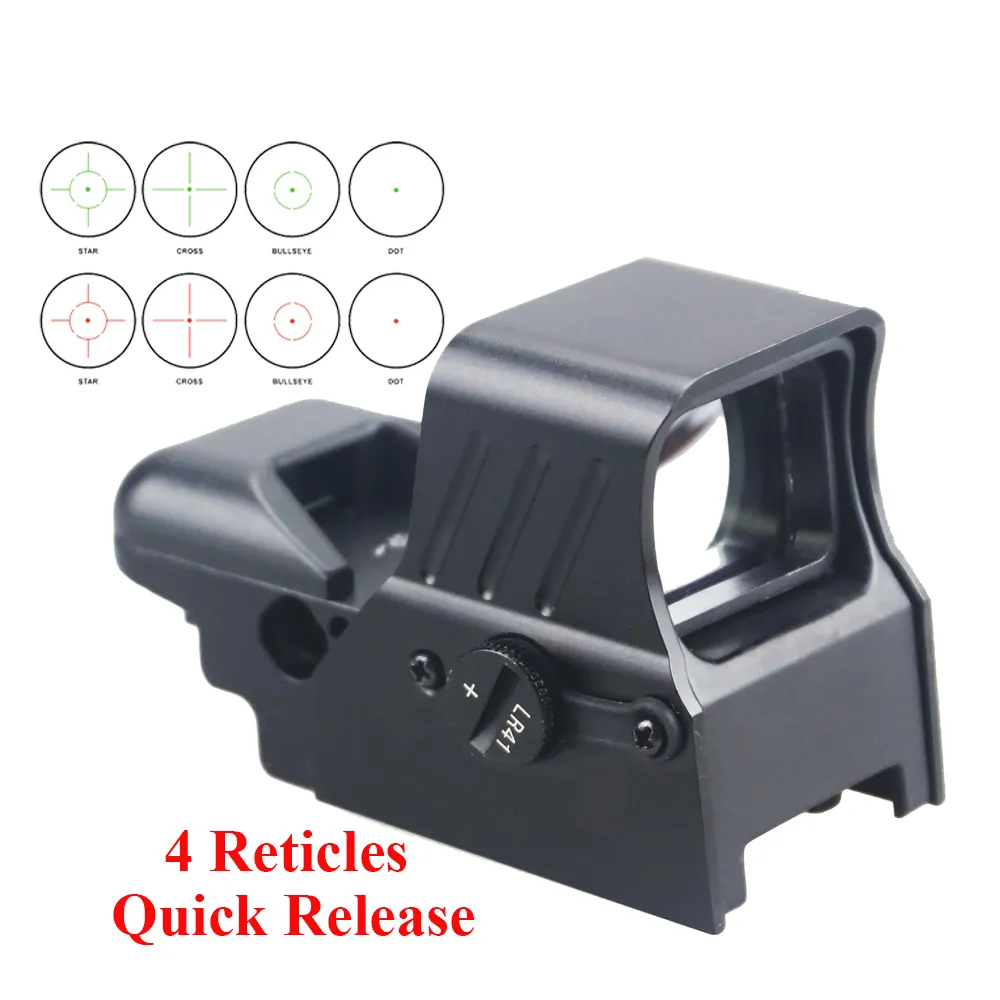 OEM Wholesale 1x22 Reflex Optics Red Green Dot Illumninated Tactical Red Dot Sight Scope with QD Mount