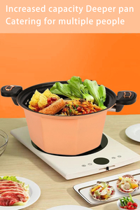 Nouvelle Arrivée MLD : Marmite à Soupe Micro-Pression Antiadhésive MLD 7L, Design Octogonal, Couvercle <span class=keywords><strong>en</strong></span> Verre Trempé, Compatible Induction, <span class=keywords><strong>Cocotte</strong></span> Hollandaise - Product Image 4