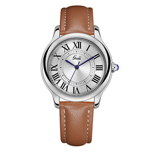 นาฬิกาผู้หญิงคุณภาพสูงนาฬิกาควอทซ์สายหนังโรมันย้อนยุคสไตล์ยุโรป - Product Image 2