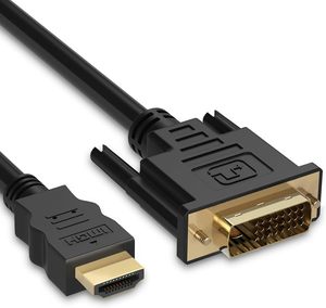 Câble adaptateur SYONG DVI-D vers <span class=keywords><strong>HDMI</strong></span> mâle-mâle plaqué or 1080p <span class=keywords><strong>pour</strong></span> PC, Roku, Xbox One, PS4, PS3, TV - Product Image 1