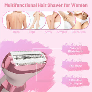 Elektrischer Bikini-Trimmer für Frauen 4-in-1 wasserdichte schmerzlose Haaren tfernung Gesicht Körper Private Area <span class=keywords><strong>Shaver</strong></span> Scham körper Haars ch neider - Product Image 3
