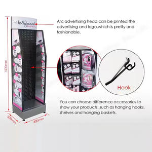 파워 윙 바닥재 디스플레이 스탠드 슈퍼마켓 선반 금속 디스플레이 랙으로 무료 서있는 금속 페그 보드 샵 섀도우 박스 - Product Image 2