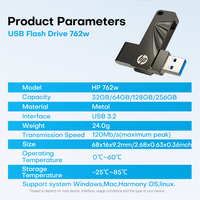 Unidad Flash USB3.2 Tipo-C OTG de Alta Velocidad, Metálica, Nueva, de 32 GB