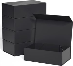 Boîte magnétique avec logo personnel personnalisé boîte cadeau <span class=keywords><strong>de</strong></span> luxe noire avec boîte à fermeture magnétique - Product Image 1