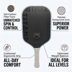 Raquette de pickleball Pro 16 mm en fibre de carbone, approuvée USAPA, Pro <span class=keywords><strong>V</strong></span> Titans Tour Edition GEN5, pour la puissance et le contrôle. - Product Image 3
