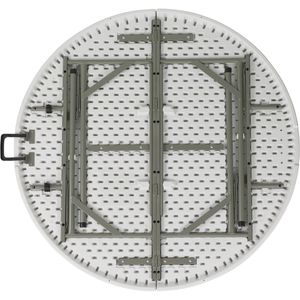 Mesa de comedor redonda de plástico de 5 pies, mesa de banquete redonda plegable para eventos y bodas - Product Image 4