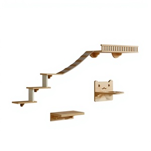 Système d'escalade mural complet pour chat, ensemble de 7 pièces, ensemble de meubles muraux de luxe pour chat avec capsule spatiale et pont - Product Image 2