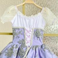 Robe de ballet romantique pour filles R0887, avec dentelle et ruban en satin, pour spectacle sur scène, récital de ballerine et compétition de danse