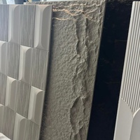 Panneau mural en pierre PU 3D, design moderne, panneau en pierre PU léger pour les murs extérieurs