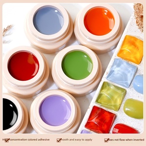Ensemble professionnel de vernis à ongles en gel crème solide 24 couleurs, style japonais, gel pudding en pot de 5g, transparent effet glace, nude, soak-off - Product Image 4
