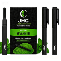 Puff Air Inhalateur sans fumée pour l'aromathérapie, sans nicotine, avec inserts en coton aromatisés personnalisés, pour l'arrêt du tabac, avec recharges