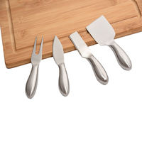Ensemble de couteaux à fromage en acier inoxydable, accessoires de cuisine, outils fourchette, couteau à fromage, 4 pièces