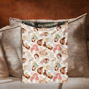<strong>Frozened</strong> Snow Princesses Floral Plant Custom Print Soft Flannel <strong>Blanket</strong> for Baby Toddler Pretty Fairy Tale Valentines Gift - Product Image 3