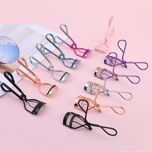 2025 rizadores de pestañas Rosas y dorados de alta calidad Bling verde/blanco/púrpura rizador de pestañas parcial logotipo personalizado Kit de rizador de pestañas - Product Image 2