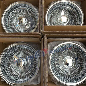 Llantas cromadas de 13x7, ruedas de alambre <span class=keywords><strong>Dayton</strong></span>, ruedas de alambre de radios de neumático de pared blanca - Product Image 6