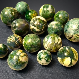 Esferas de bola Druzy de ágata musgo, cristales de meditación bohemios personalizados, venta al por mayor, piedras preciosas de cuarzo Natural, budismo, Chakra, meditación - Product Image 3