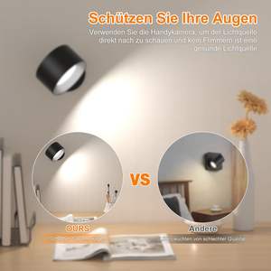 Lampe murale LED rotative à piles, magnétique, rechargeable, à intensité variable, tactile, pour la lecture et la décoration (vente en gros) - Product Image 3
