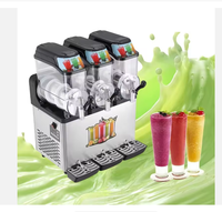 Machine à slush commerciale 220V, nouvelle, grande capacité, 3*12L, double réservoir, distributeur de boissons glacées