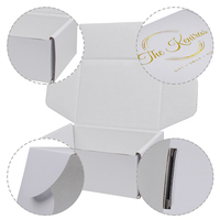 Boîte postale de cadeau d'emballage de chaussure cosmétique de couleur blanche pliante en feuille d'or de luxe