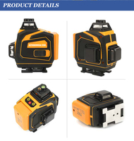 Bricolage professionnel industriel 4D niveau Laser nouveau alliage d'aluminium Super brillant vert 16 lignes batterie au Lithium Construction de carreaux de mur
