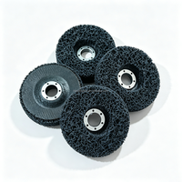 Disque de décapage noir en polyéthylène de 5 pouces (125 mm) avec trou de 22 mm, roue de nettoyage souple pour meuleuse d'angle, pour le décapage de colle et de peinture légère