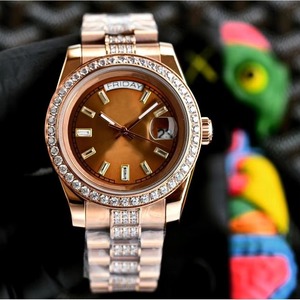 Drioshipping 2024 New Recommended Men's Luxury <b>Mechanical</b> <b>Watch</b> Inset Natural Zircon <b>Watch</b> Steel case Stainless Steel Strap - Product Image 3