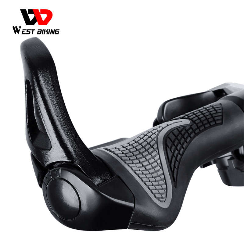 Велосипедные ручки WEST BIKING, резиновая нескользящая крышка, алюминиевый сплав, аксессуары для горных велосипедов