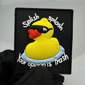 Parche de PVC con diseño de pato, ganso y rana, con temática de violencia y paz, con gancho y bucle, para mochila, chaleco, sombrero y ropa de moda urbana - Product Image 2