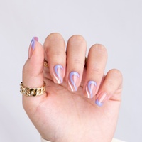 Presse pour petites entreprises Faux ongles Coffin Ongles courts en acrylique Conception de logo personnalisé Finger ABS Case of Soft Gel Full Cover Nails